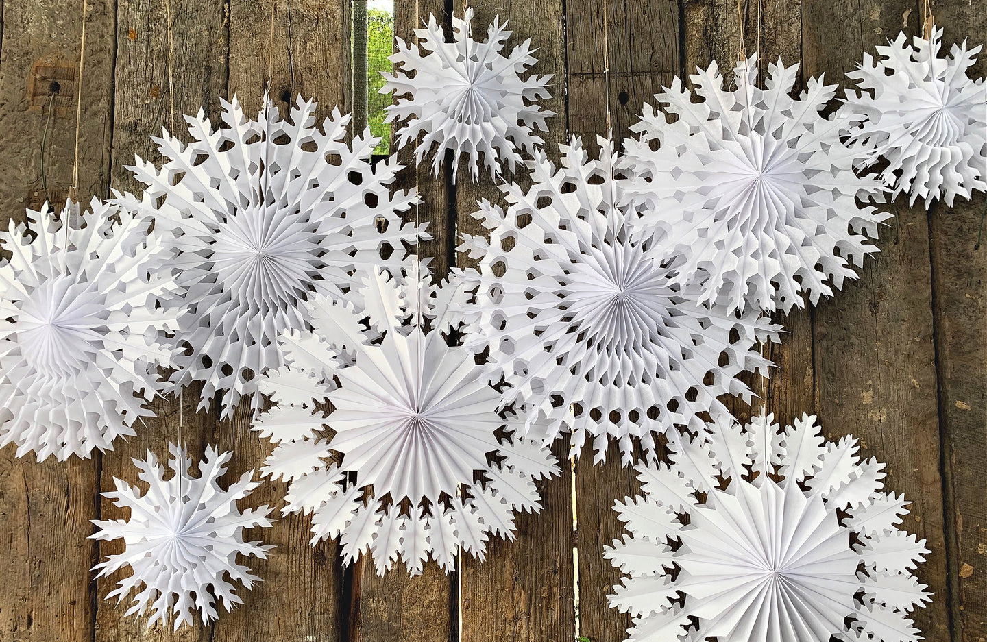 Honeycomb Paper Snowflakes