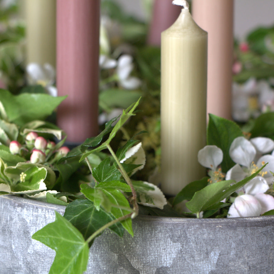 10 Mixed Short Dinner Candles | Pink & Green Mix - Thedanes.co.uk - Creative & Sustainable Living The Scandinavian Way