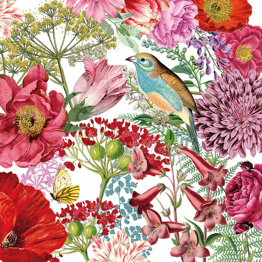 Floral Beauty & Birds 'Stephanie' Paper Napkins by Adriana Sanmartin