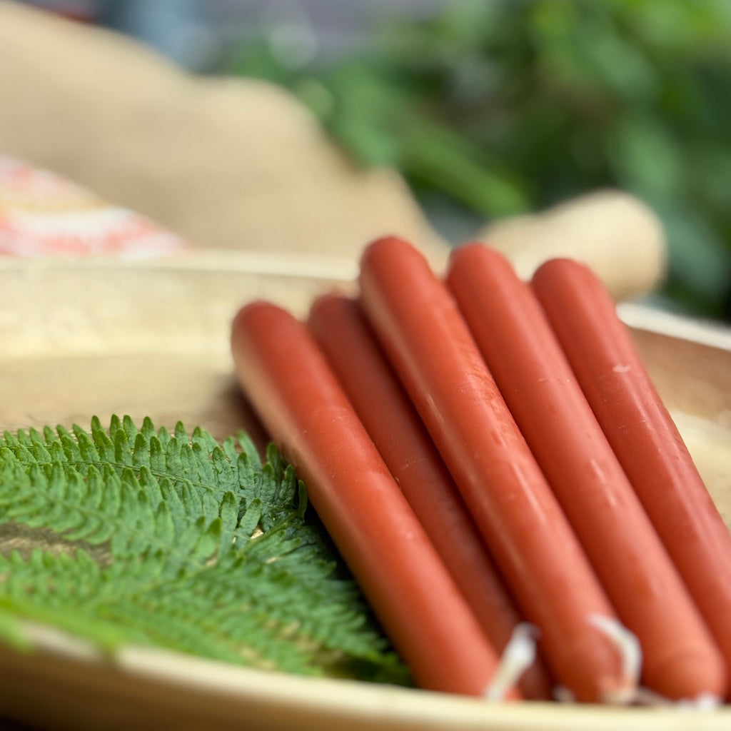 8 Russet Tapered Dinner Candles - Thedanes.co.uk - Creative & Sustainable Living The Scandinavian Way