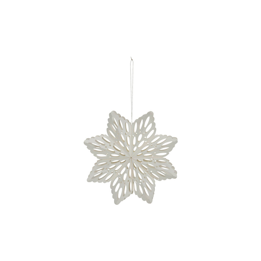 White Paper Snowflake Christmas Ornaments | 15cm | Pack of 4 - Thedanes.co.uk - Creative & Sustainable Living The Scandinavian Way