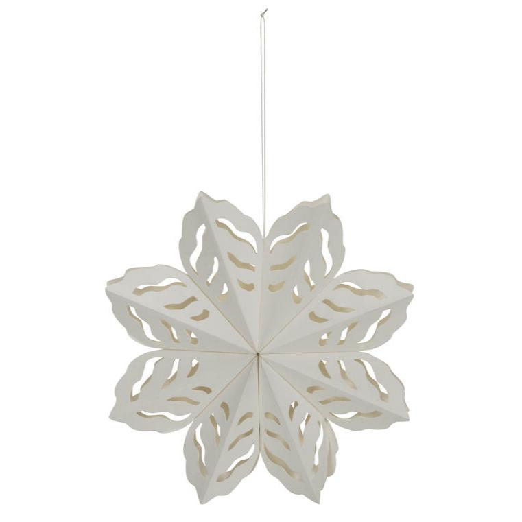 White Paper Snowflake Christmas Ornaments | 15cm | Pack of 4 - Thedanes.co.uk - Creative & Sustainable Living The Scandinavian Way