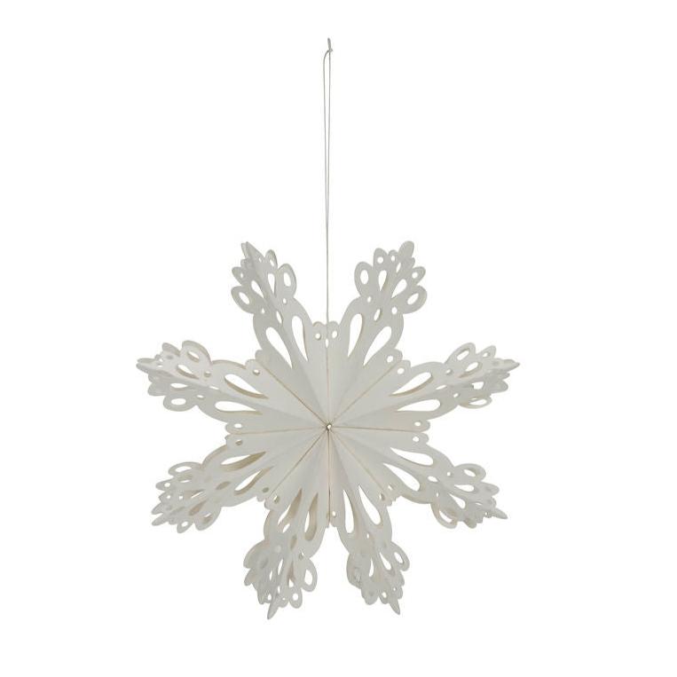 White Paper Snowflake Christmas Ornaments | 15cm | Pack of 4 - Thedanes.co.uk - Creative & Sustainable Living The Scandinavian Way