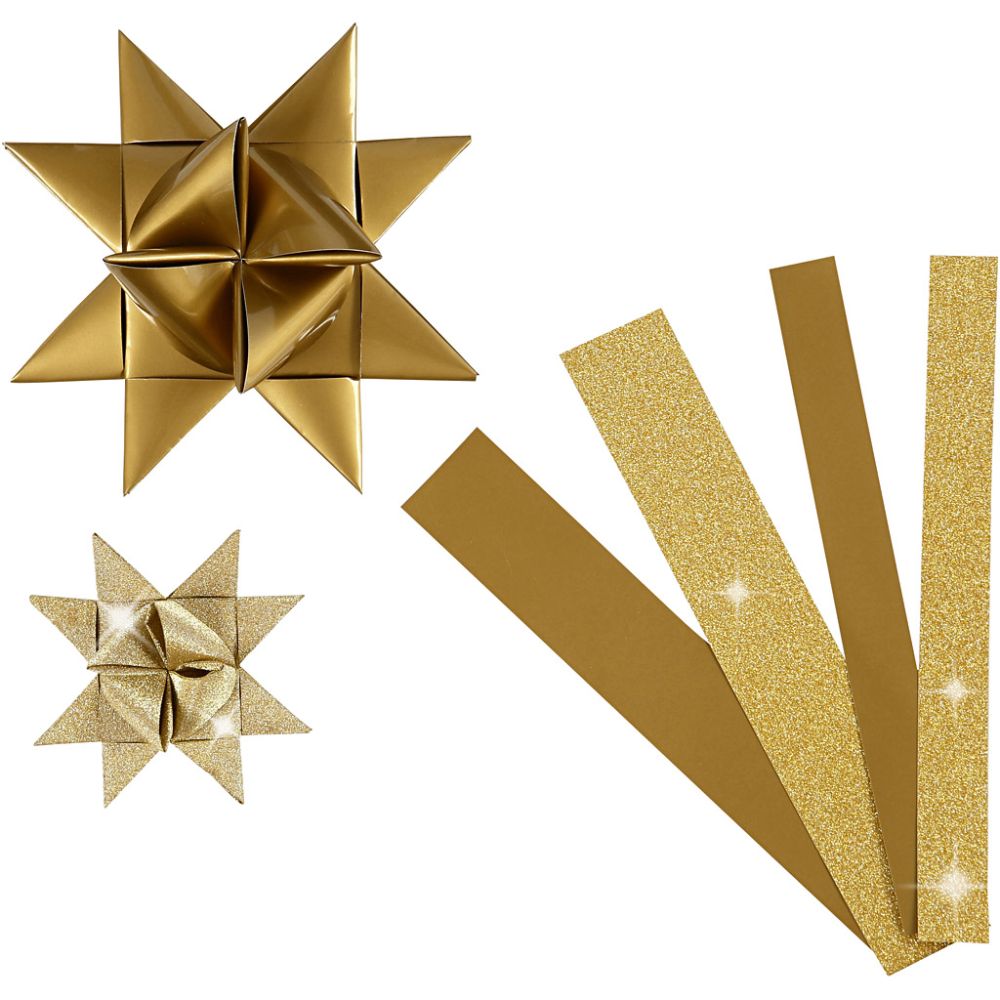 Woven Scandi Paper Star DIY Craft Kit | Gold - Thedanes.co.uk - Creative & Sustainable Living The Scandinavian Way