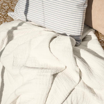 Cream Waffle Throw 'Klitmøller'  | Scandi Style - Thedanes.co.uk - Creative & Sustainable Living The Scandinavian Way