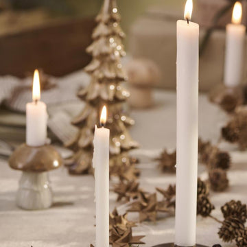 4 Extra Long Elegant White Dinner Candles - 29cm - Thedanes.co.uk - Creative & Sustainable Living The Scandinavian Way