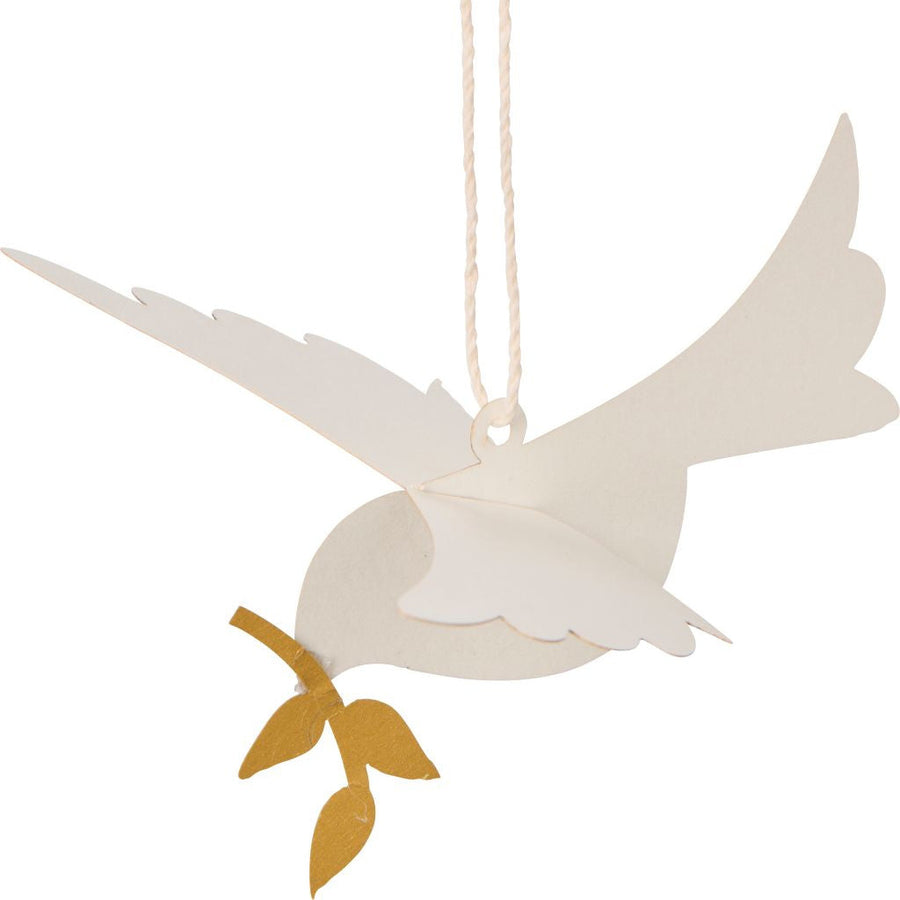 2 White Hanging Paper Peace Dove Decorations - Thedanes.co.uk - Creative & Sustainable Living The Scandinavian Way
