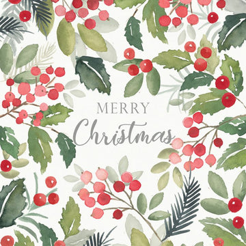 Merry Berries Festive Christmas Paper Napkins | 33 x 33cm