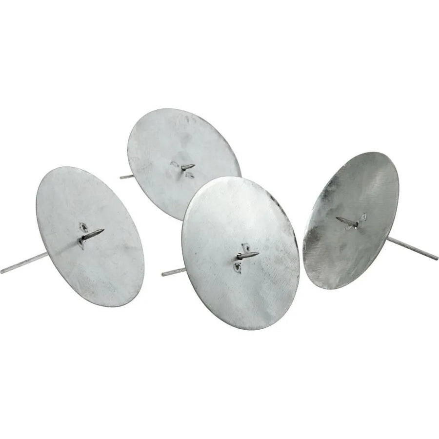 4 Pillar Candle Holders On Spike  |  Silver Metal