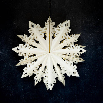 Musca LED Lit Paper Snowflake Lantern - Thedanes.co.uk - Creative & Sustainable Living The Scandinavian Way