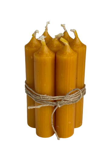 10 Short Dinner Candles | Mustard Yellow - Thedanes.co.uk - Creative & Sustainable Living The Scandinavian Way