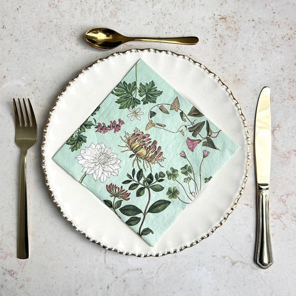 The Flora Danica Atlas Paper Napkins | 33 x 33cmpaper napkin by The Danes