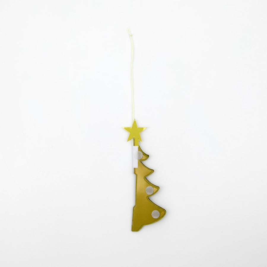 6 Gold Hanging Christmas Tree Paper Decorations With Gold Star - Thedanes.co.uk - Creative & Sustainable Living The Scandinavian Way