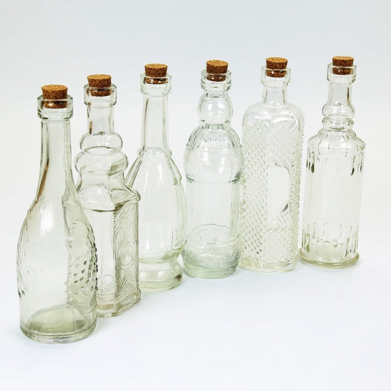 6 Decorative Glass Bottles - Thedanes.co.uk - Creative & Sustainable Living The Scandinavian Way