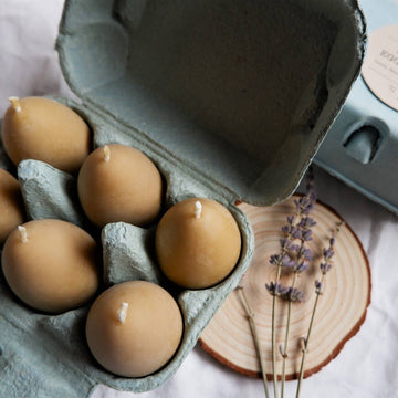 6 Egg Beeswax Candles In Box - Thedanes.co.uk - Creative & Sustainable Living The Scandinavian Way