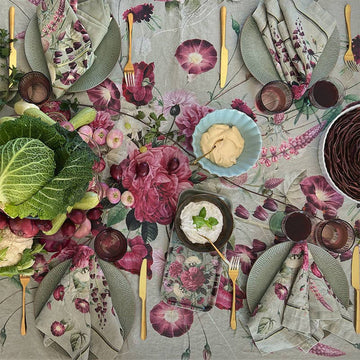 Linen Tablecloth 145x220 cm | Blossom Garden - Thedanes.co.uk - Creative & Sustainable Living The Scandinavian Way