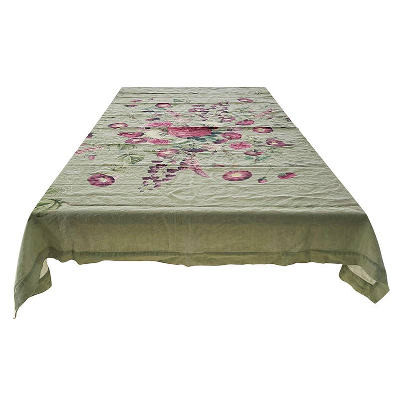 Linen Tablecloth 145x220 cm | Blossom Garden - Thedanes.co.uk - Creative & Sustainable Living The Scandinavian Way