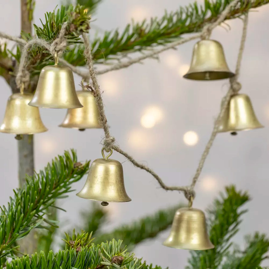 Antique Gold Bells Garland | 145cm - Thedanes.co.uk - Creative & Sustainable Living The Scandinavian Way