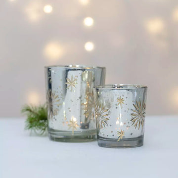 Antique Silver Etched Gold Star Votive | 2 Sizes - Thedanes.co.uk - Creative & Sustainable Living The Scandinavian Way