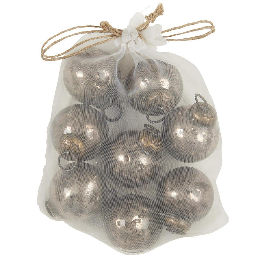 Silver Mercury Glass Ball Ornament | A Cottage in the City Silver Mercury Glass Ball Ornament | A Cottage in the City