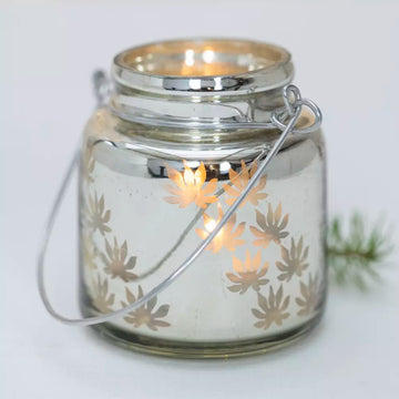 Antique Silver Leaf Etched Tealight Holder With Handle - Thedanes.co.uk - Creative & Sustainable Living The Scandinavian Way