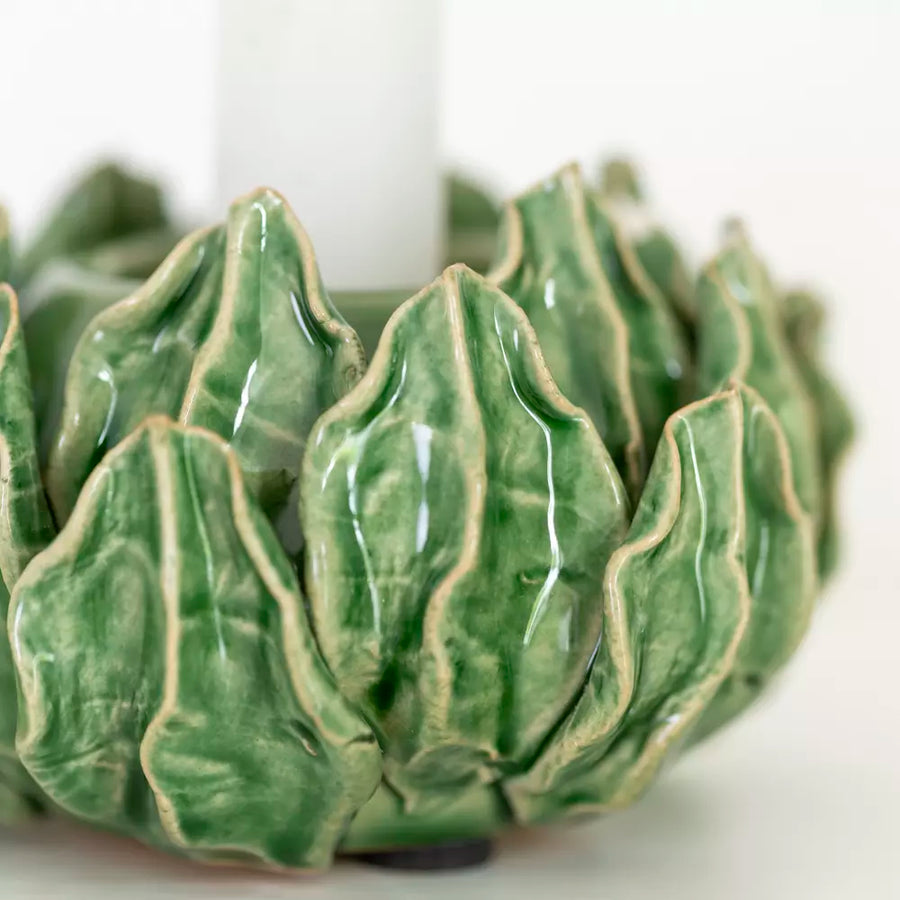 Artichoke Ceramic Candle Holder | Tealight or 22mm Dinner Candle - Thedanes.co.uk - Creative & Sustainable Living The Scandinavian Way