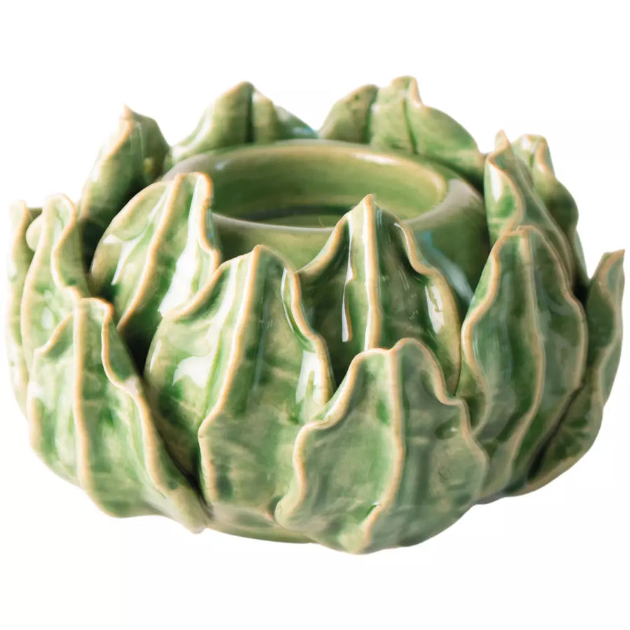 Artichoke Ceramic Candle Holder | Tealight or 22mm Dinner Candle - Thedanes.co.uk - Creative & Sustainable Living The Scandinavian Way