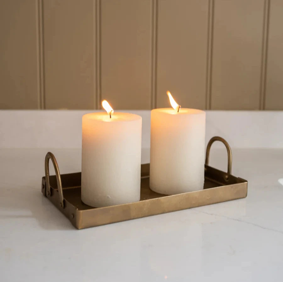 Brass Display Tray With Handles | Rectangular  22 x 13cm - Thedanes.co.uk - Creative & Sustainable Living The Scandinavian Way