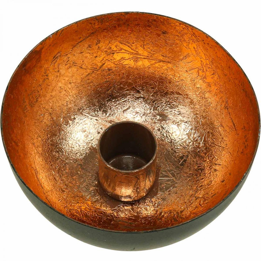 Black & Bronze Metal Candle Holder Bowl - Thedanes.co.uk - Creative & Sustainable Living The Scandinavian Way