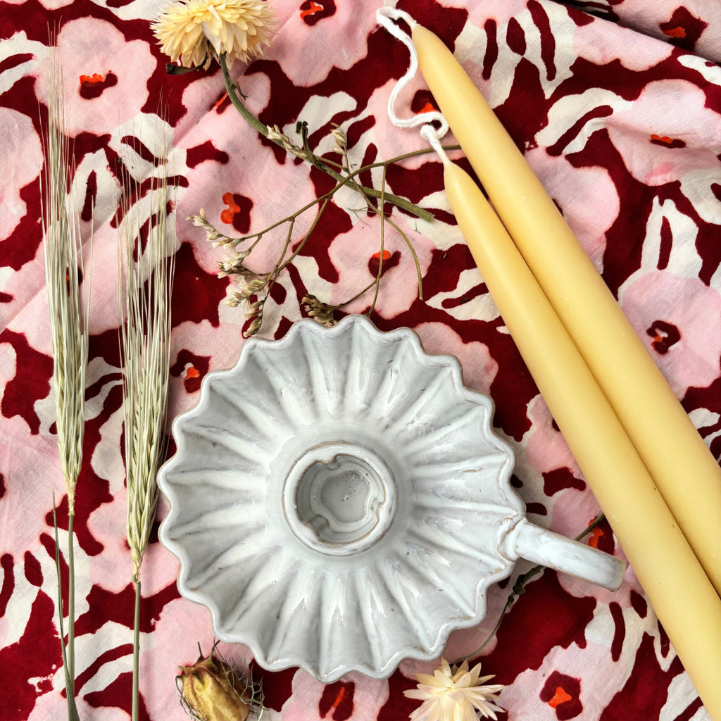 Blockprint Cotton Tablecloth 170x250cm | Pinks & Burgendy - Thedanes.co.uk - Creative & Sustainable Living The Scandinavian Way