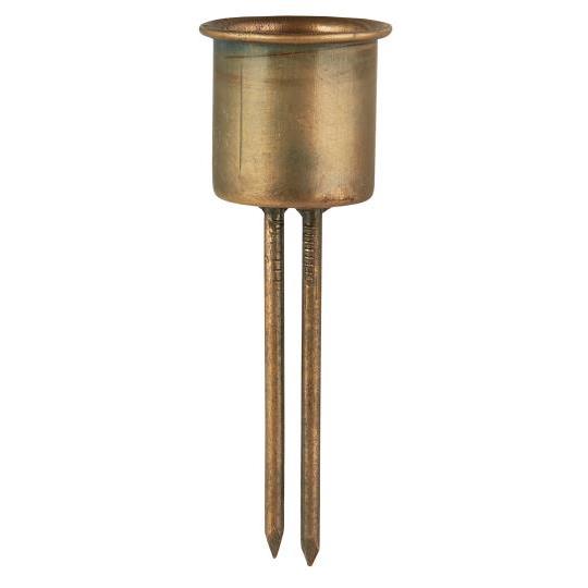 Brass Candle Holder On Double Spike - Thedanes.co.uk - Creative & Sustainable Living The Scandinavian Way