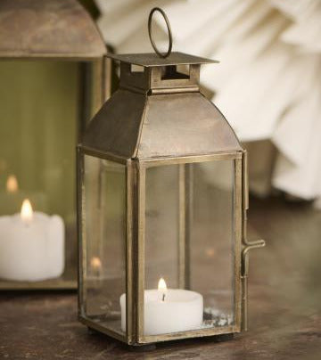 Brass & Glass Candle Lantern | 16.5cm - Thedanes.co.uk - Creative & Sustainable Living The Scandinavian Way