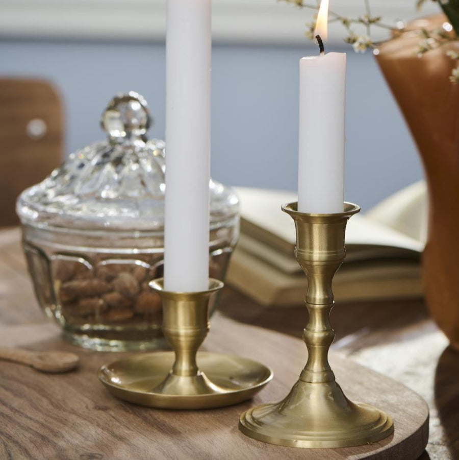 Brass Candlestick in 2 Sizes | 5.5cm or 10.5cm - Thedanes.co.uk - Creative & Sustainable Living The Scandinavian Way