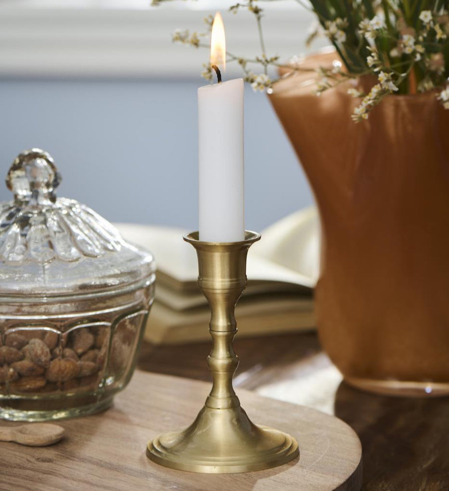 Brass Candlestick in 2 Sizes | 5.5cm or 10.5cm - Thedanes.co.uk - Creative & Sustainable Living The Scandinavian Way