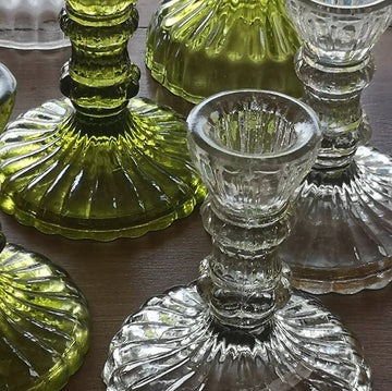 Recycled Glass Dinner Candlestick - 2 Sizes | Seconds - Thedanes.co.uk - Creative & Sustainable Living The Scandinavian Way