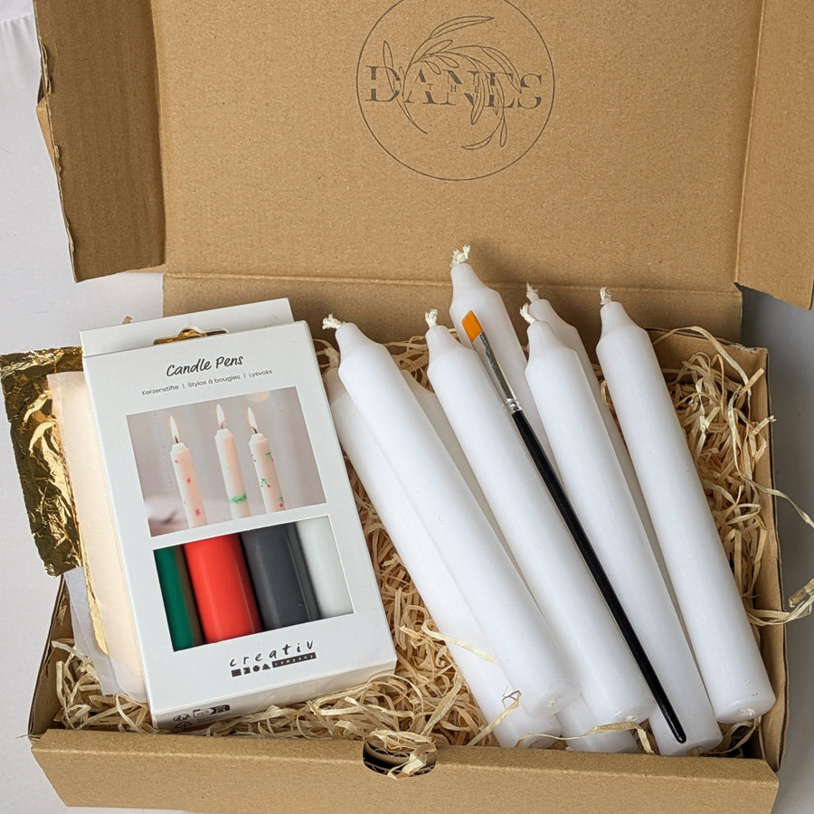 Candle Decorating & Painting Kit - Thedanes.co.uk - Creative & Sustainable Living The Scandinavian Way