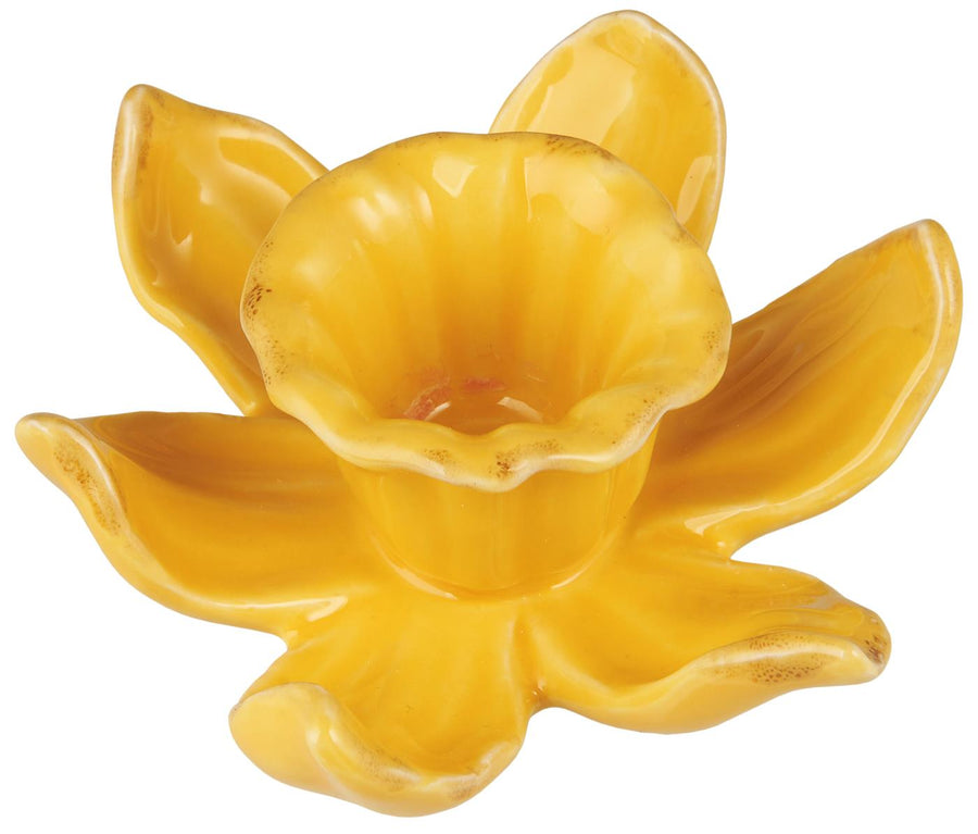 Ceramic Daffodil Candle Holder | Sunshine Yellow Or White - Thedanes.co.uk - Creative & Sustainable Living The Scandinavian Way