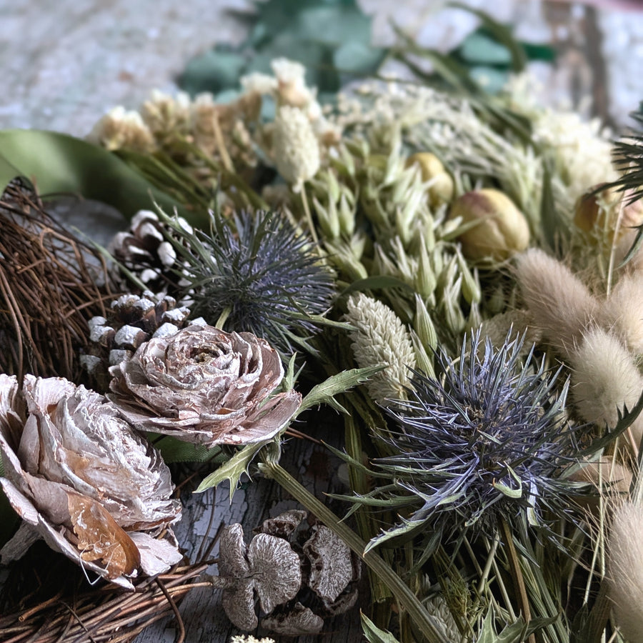 Christmas & Winter Dried Flower & Eucalyptus Wreath Kit - Thedanes.co.uk - Creative & Sustainable Living The Scandinavian Way