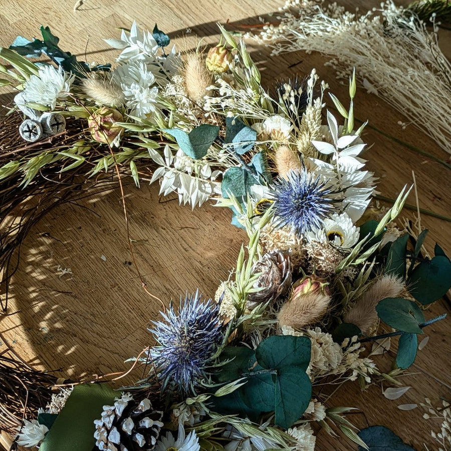 Christmas & Winter Dried Flower & Eucalyptus Wreath Kit - Thedanes.co.uk - Creative & Sustainable Living The Scandinavian Way