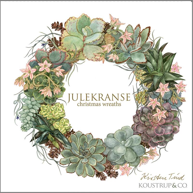 Christmas Wreath Cards | 8 Assorted - Square 15x15cm - Thedanes.co.uk - Creative & Sustainable Living The Scandinavian Way