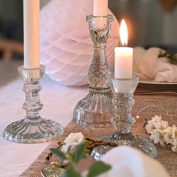 Recycled Glass Dinner Candlestick - 2 Sizes | Seconds