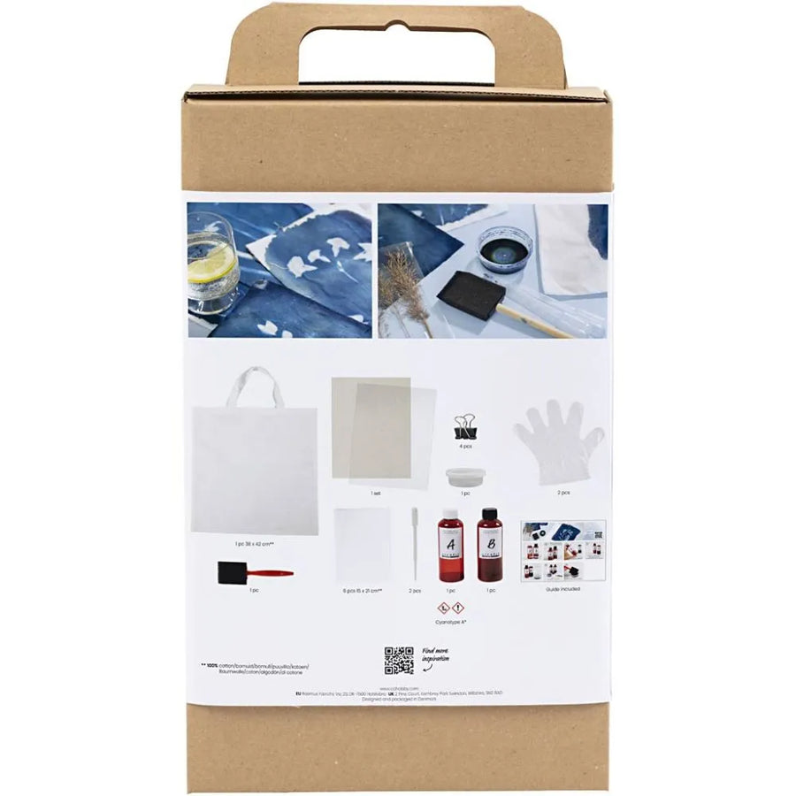 Cyanotype Textile & Tote Bag Print Craft Kit - Thedanes.co.uk - Creative & Sustainable Living The Scandinavian Way