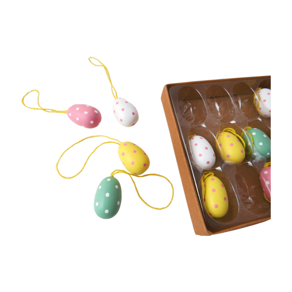 Mini Wooden Pastel Easter Eggs | Box of 12 - Thedanes.co.uk - Creative & Sustainable Living The Scandinavian Way