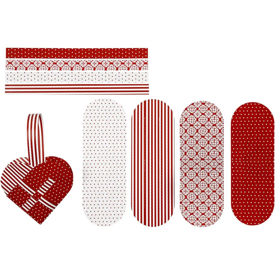 Danish Paper Christmas Heart Craft Decorations | Red & White Mixed Patterns - Thedanes.co.uk - Creative & Sustainable Living The Scandinavian Way