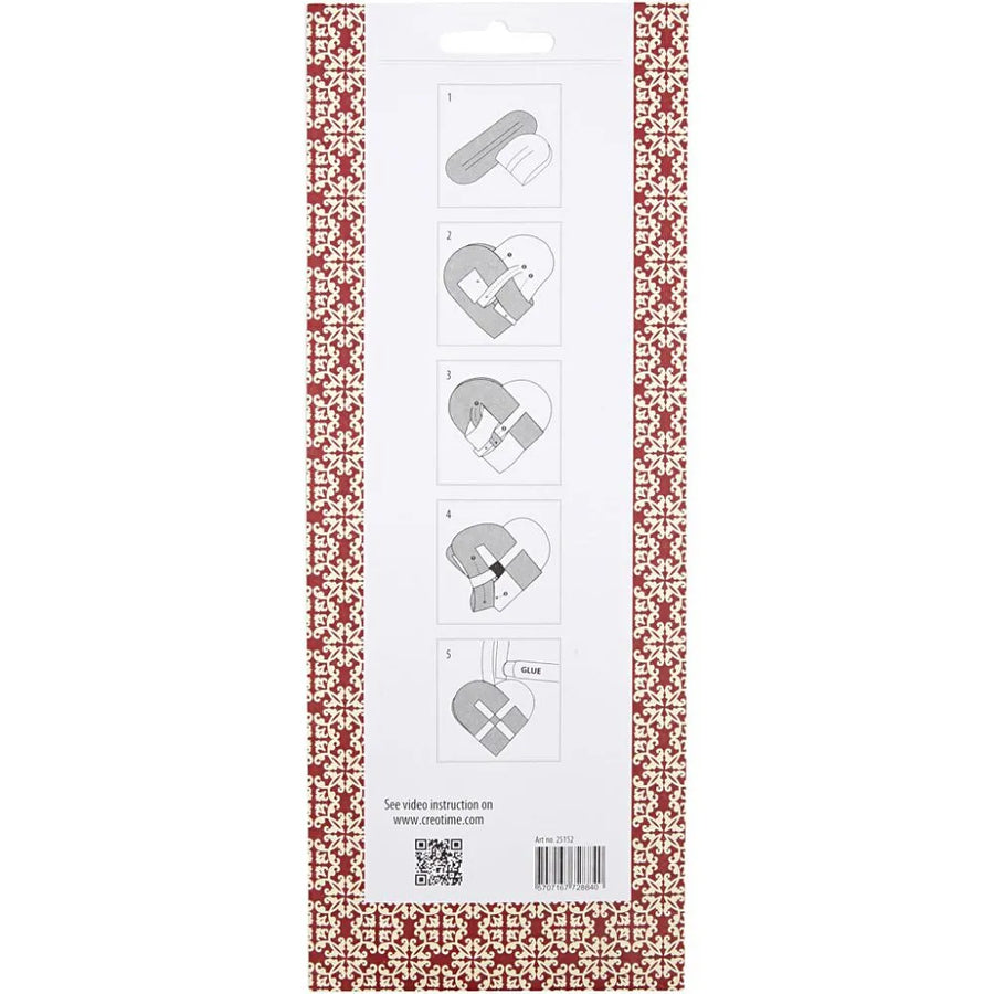 Danish Paper Christmas Heart Craft Decorations | Red & White Mixed Patterns - Thedanes.co.uk - Creative & Sustainable Living The Scandinavian Way