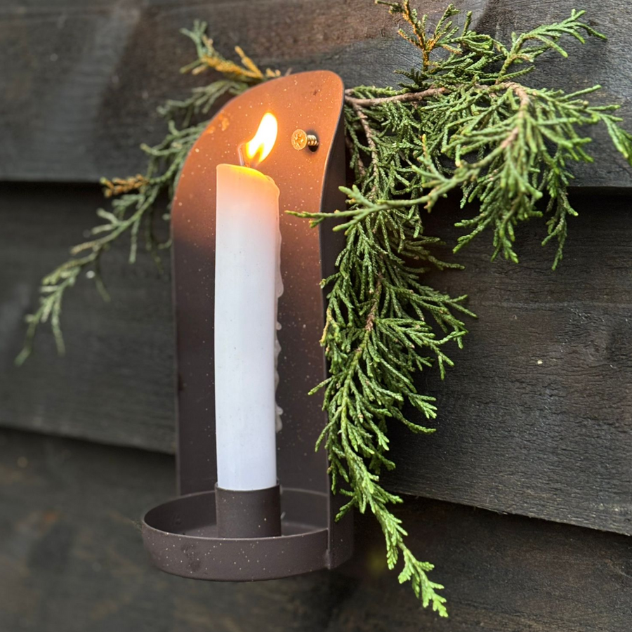 Dark Metal Wall Hanging Candle Holder | 18cm - Thedanes.co.uk - Creative & Sustainable Living The Scandinavian Way