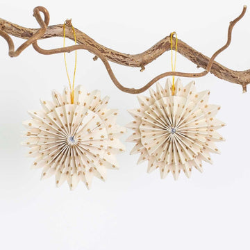 Double Paper Fan Star Christmas Decoration | Boxed Set of 2 - Thedanes.co.uk - Creative & Sustainable Living The Scandinavian Way