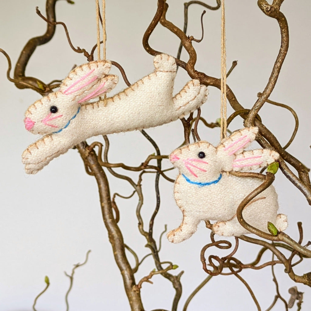 Felt Easter Bunny Decorations | Two Designs - Thedanes.co.uk - Creative & Sustainable Living The Scandinavian Way