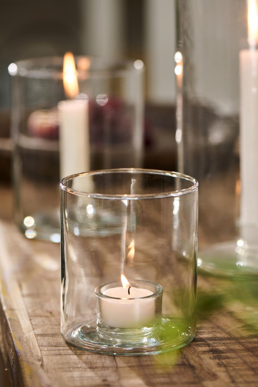 Glass Tealight Candle Holder Hurricane Lantern - Thedanes.co.uk - Creative & Sustainable Living The Scandinavian Way