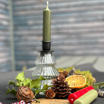 Glass Christmas Tree Candleholder With Candles | Gift Set - Thedanes.co.uk - Creative & Sustainable Living The Scandinavian Way